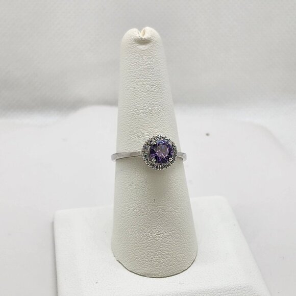 Jewelry - Brand New Sterling Silver 925 Purple Round Gemstone Ring